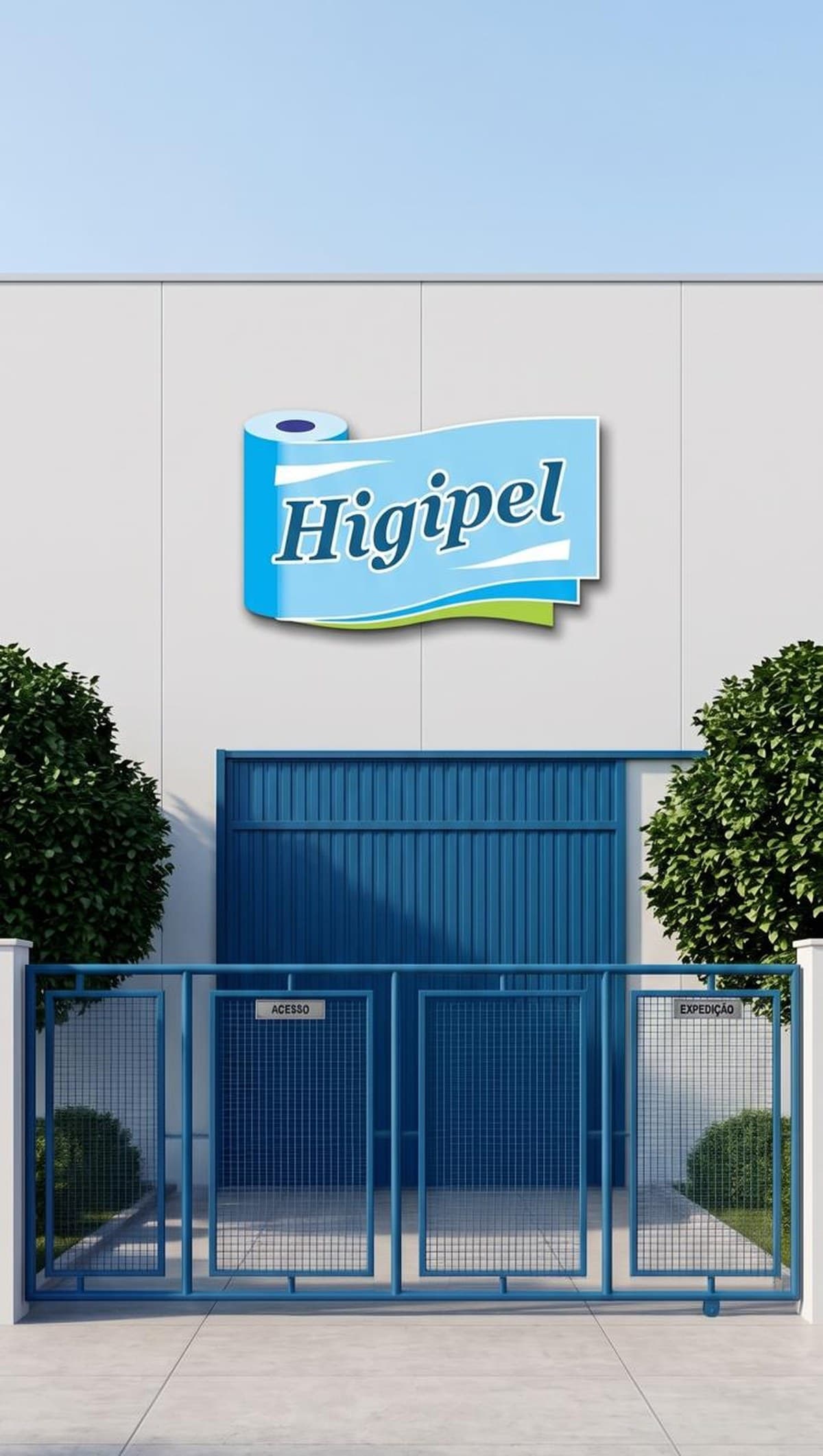 Fachada da fábrica da Higipel em Serrinha, Bahia